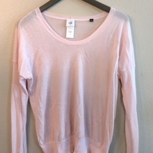 Sheer pink sweater